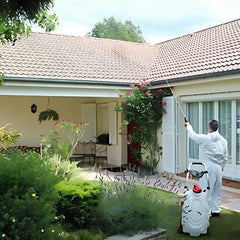 FORUM EQUIPEMENT - Pulvérisateur Électrique Pro Sprayer III 30L – Pulvérisateur Électrique Toiture Longue Portée à Batterie Rechargeable, Débit 240 L/H, Tuyau 8m - 2 Batteries