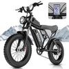 Ridstar Electric Bike for Adults Q20, 1200W 30MPH, 48V 15.6ah Electric Bicycle, 7 Speed Full Suspension Mountain Bike UL2849