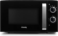 H.Koenig Compact Design Microwave 20L VIO4, Powerful 700W, Turntable 24.5 cm, Multifunction 5 Heating Levels and Defrost Function, Timer up to 30 min, Fast, Worktop