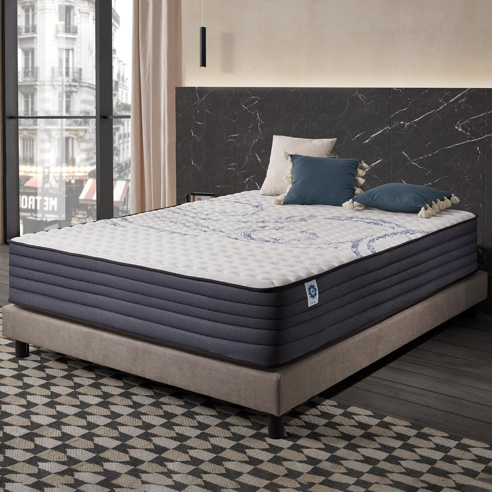 NATURALEX - Matelas PerfectSleep 180x200 - Épais 30 cm - Soutien Mousse à mémoire de Forme - Accueil Blue Latex - Confort Ferme - Respirant - 7 Zones - Réversible - Haute Densité - Fabriqué en Europe