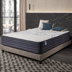 NATURALEX - Matelas PerfectSleep 180x200 - Épais 30 cm - Soutien Mousse à mémoire de Forme - Accueil Blue Latex - Confort Ferme - Respirant - 7 Zones - Réversible - Haute Densité - Fabriqué en Europe