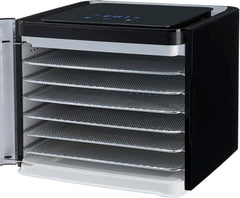 Nebula Déshydrateur Alimentaire | 6 Plateaux Acier Inoxydable | Contrôle Tactile LED | Température Réglable 35-70°C | Deshydrateur Fruits Et Légumes | Deshydratateur Alimentaire | 400W