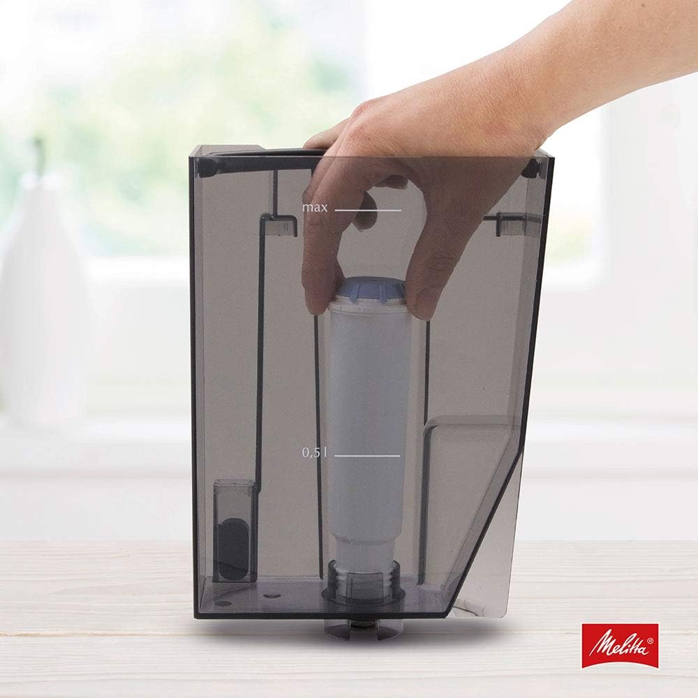 Melitta Caffeo Solo Noir Pure Black, Machine à Café à Grains avec Broyeur et Système d'Extraction des Arômes, Affichage LED, Mode 1 à 2 Tasses, Cafetière Expresso, Automatique, E950-222, 1400W