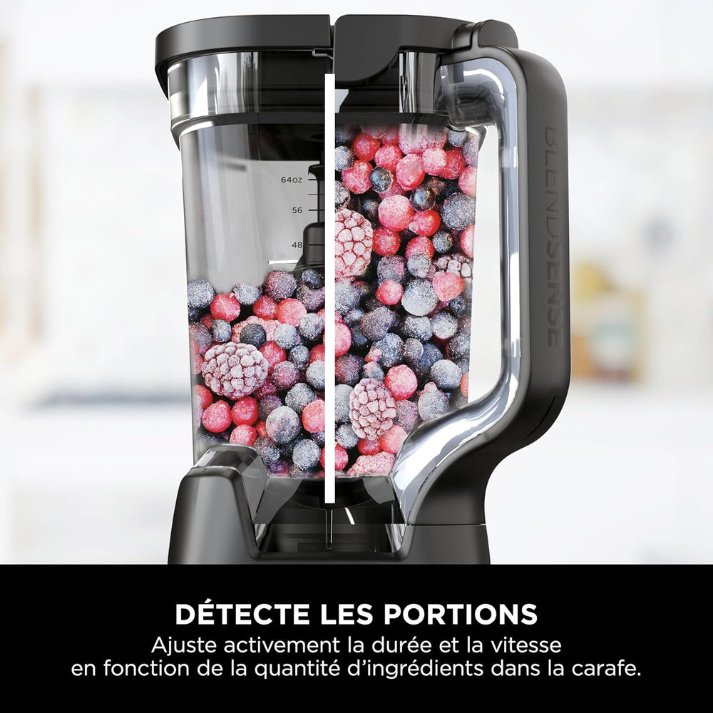 Ninja Detect Power Blender Pro & Single Serve 2-in-1, 1200W Blender with 2L Container, 2 Individual Cups, Blender for Smoothies and Iced Drinks, Vegetable Chopping, Black, TB301EU