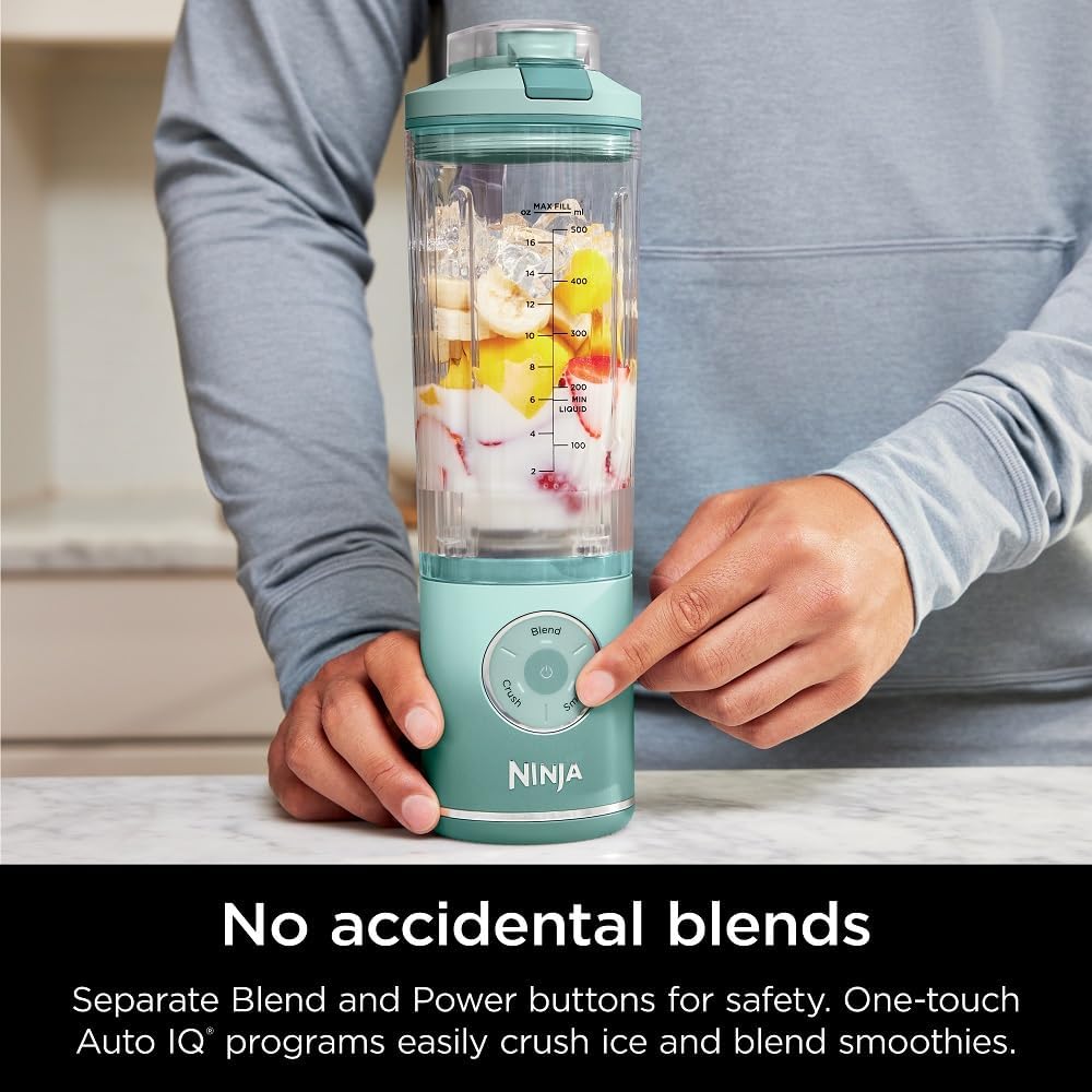 Ninja Blast Max, Portable Blender + Twist & Go, Personal Smoothie, Blend, Ice Crush, 3 Programs, Cordless, 22 oz removable Vessel, Dishwasher Safe, Leakproof, Pink, BC251PK