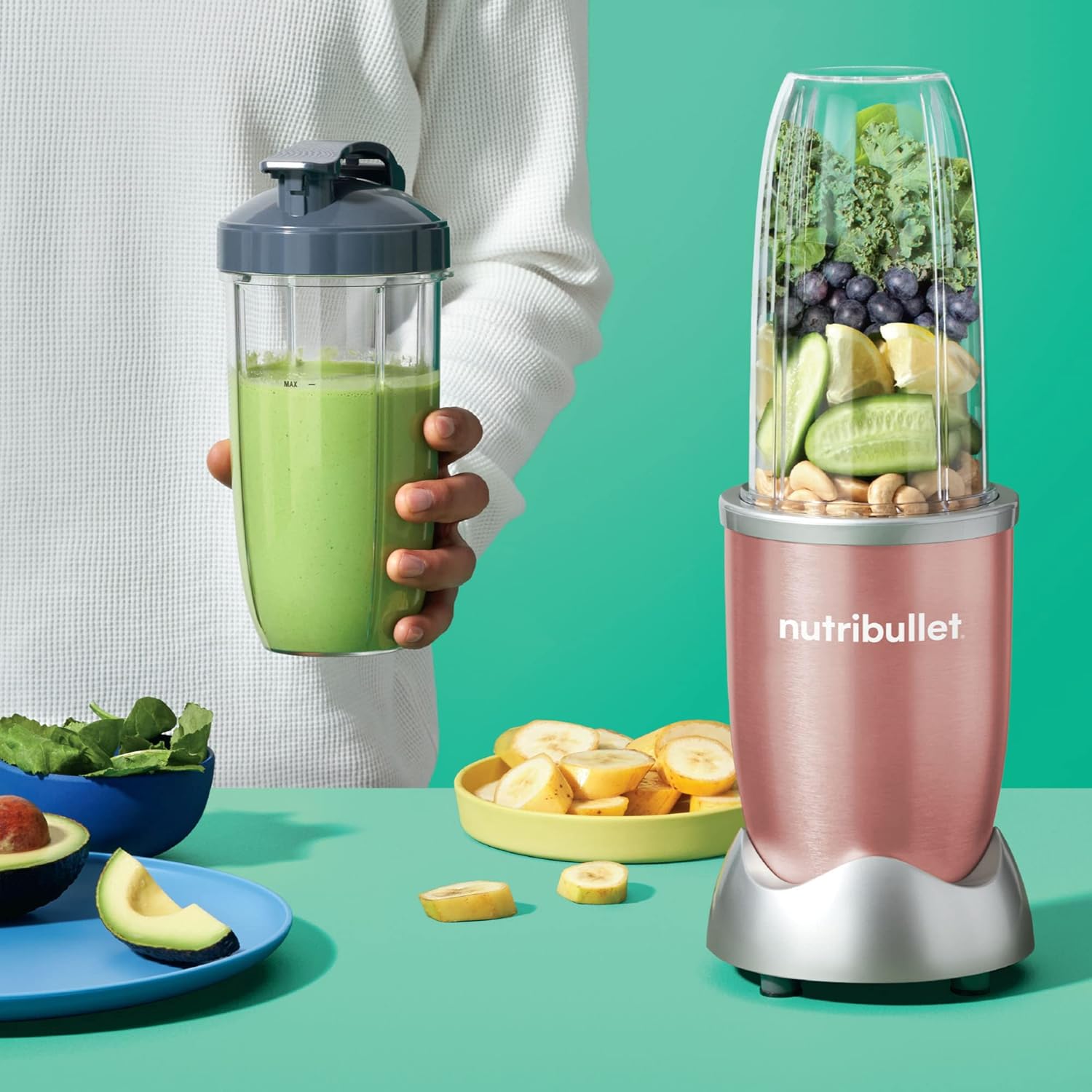 nutribullet Pro 900, Electric Blender, Chopper, Smoothie Blender, Multifunctional, Power 900 Watts, NB904CP, Champagne