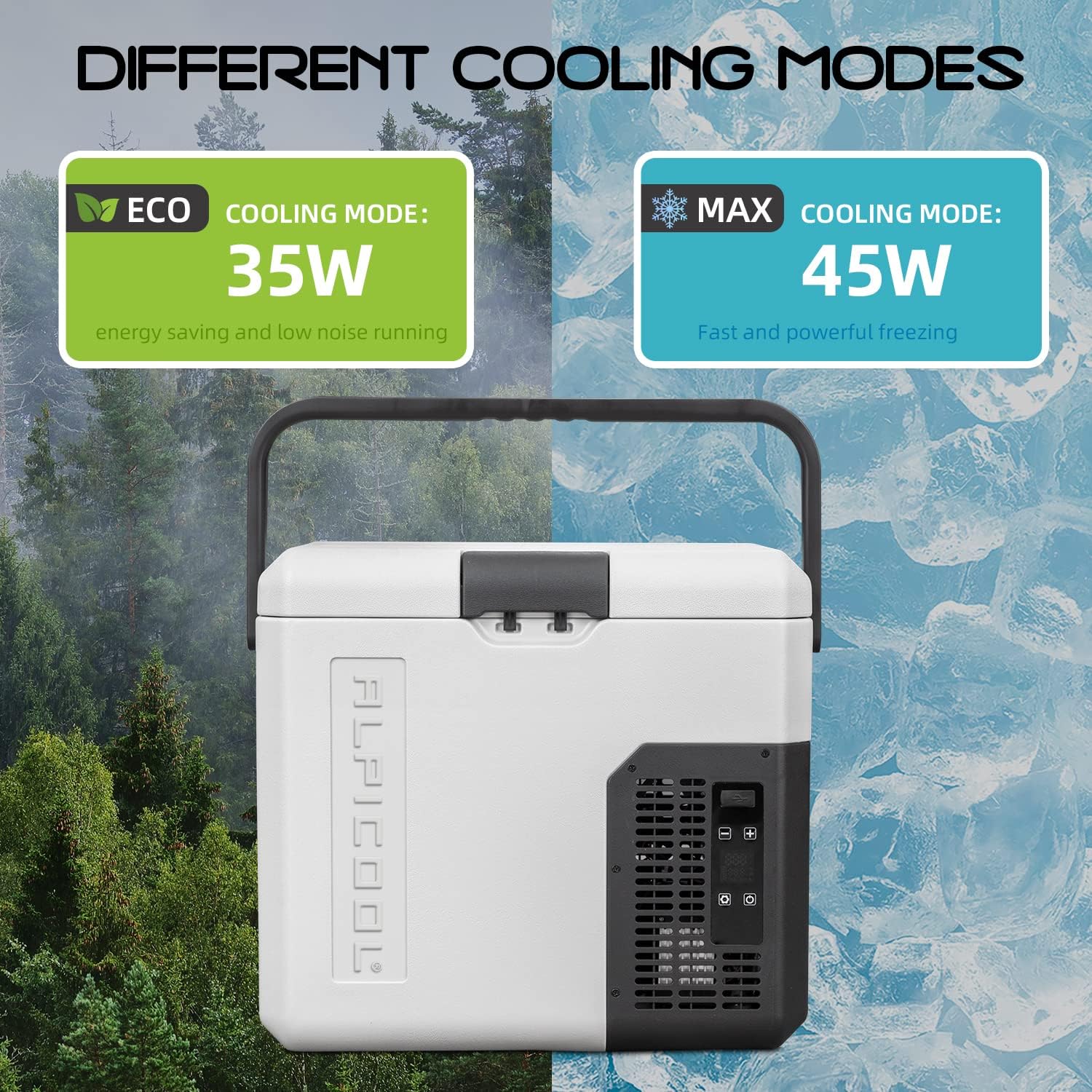 Alpicool LGMP8 8L Glaciere Portable Réfrigérateur Voiture Camping Congélateur 12/24V Mini Frigo pour Maison, Bureau ou Pique-Nique en Plein Air/ -20 à 20℃(Batterie Non Incluse)