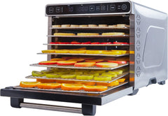 Vita5 Nobel Pro6 Deshydrateur Alimentaire avec 6 Plateaux en Inox - Déshydrateur avec Minuterie 24h et Température 35-75 °C - Deshydrateur Viande, Fruits, Champignons - 650W Déshydrateur Alimentaire