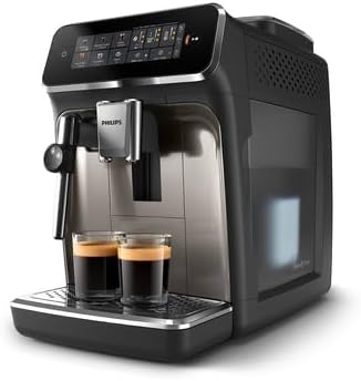 Philips Série 2200 Machine Expresso Automatique - 2 Boissons, Mousseur à Lait Classique, Écran Tactile, Broyeur Céramique, Aroma Seal, Noir Mat (EP2220/10)