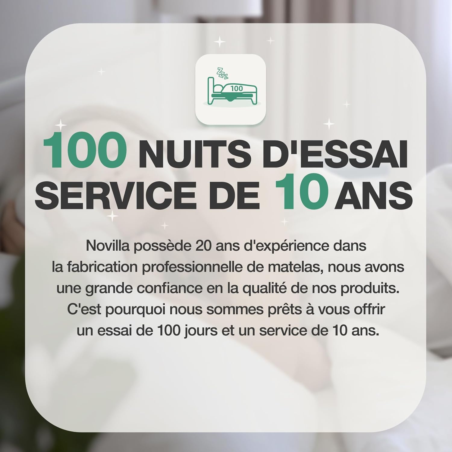 Novilla Matelas en Mousse 140x190, Matelas Amovible à 7 Zones de Confort, Réversible Été/Hiver, Respirable, Hauteur 18 cm