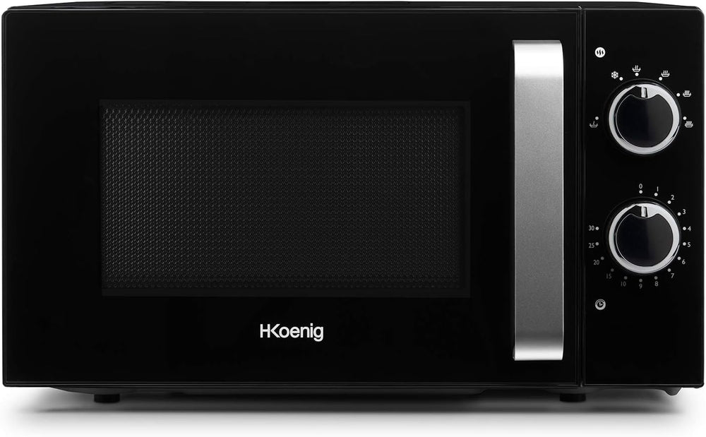 H.Koenig Microwave Oven Grill 2 in 1 VIO9, 25L, 27cm Turntable, 10 Cooking Modes up to 1000W, Defrosting, Combined Cooking, LCD Display [Energy Class A+]