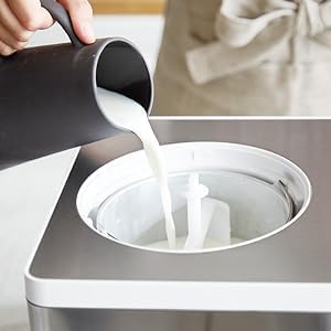 Elisa 2.0L Ice Cream Maker and Yogurt Maker with 180W Self-Cooling Compressor, Stainless Steel Ice Cream Maker with Cooling and Heating Function, Recipe Booklet Included