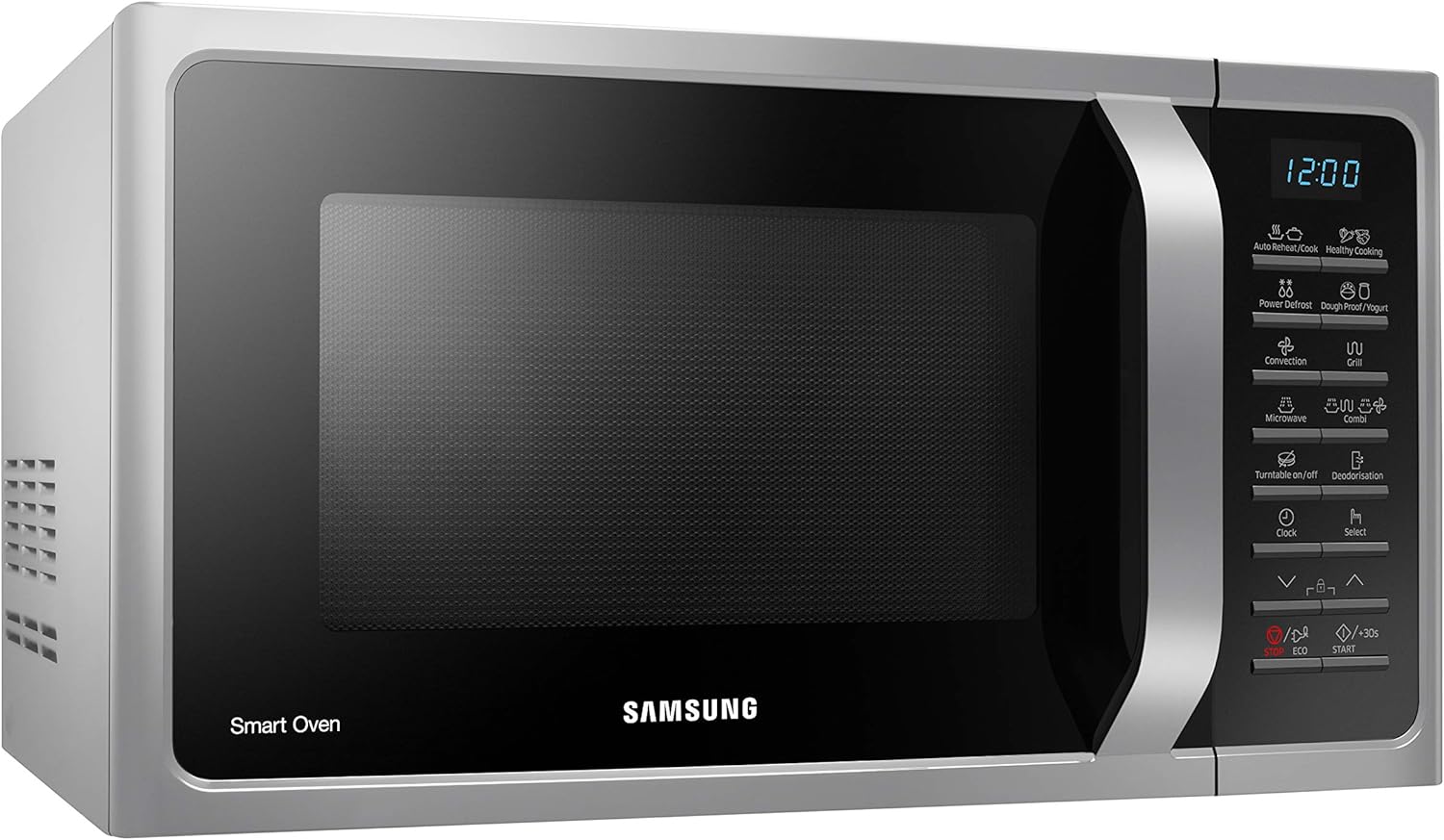 Samsung MC28H5015CS Micro-ondes Combiné, SmartOven, 900 W, Grill 1500 W, 28 L, 51,7 x 31 x 47,6 cm, Argent