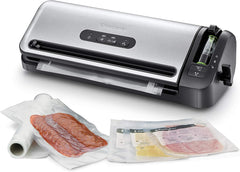 FoodSaver Machine Sous Vide avec compartiment de rangement pour rouleau et cutter, fonction marinade, inclus sacs de mise sous vide assortis et adaptateur intégré [FFS017X ]