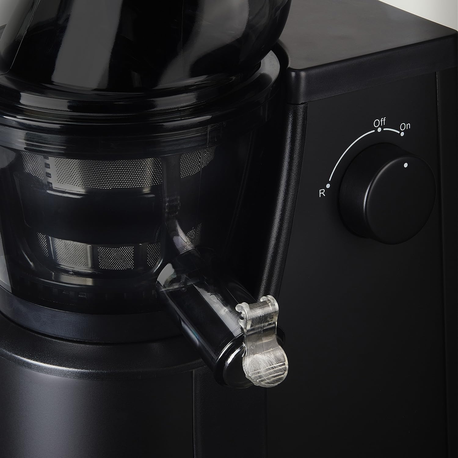 H.Koenig GSX12 Vertical Juice Extractor Stainless Steel Black, Fruit and Vegetable Juice, BPA Free, 82 mm Wide Mouth, Soft Pressure, 1 Litre, 400 W