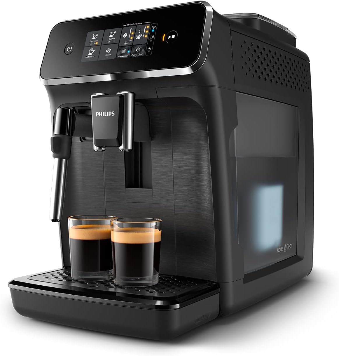 Philips Series 2200 Espresso Machine - Coffee Bean - LatteGo Milk Frother, 3 Coffee Specialties, Intuitive Touch Screen, Glossy Black (EP2231/40)