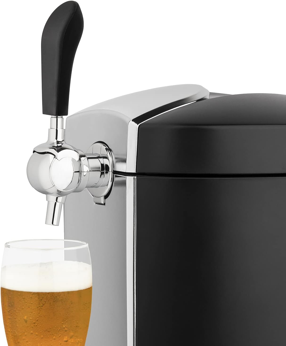 H.Koenig Tireuse à Bière compatible tous Fûts Universels Pressurisés de 5L Inox BW1778, Machine, Pompe, Pression domestique, Professionnelle, Universelle, Refroidissement intégré 4°C