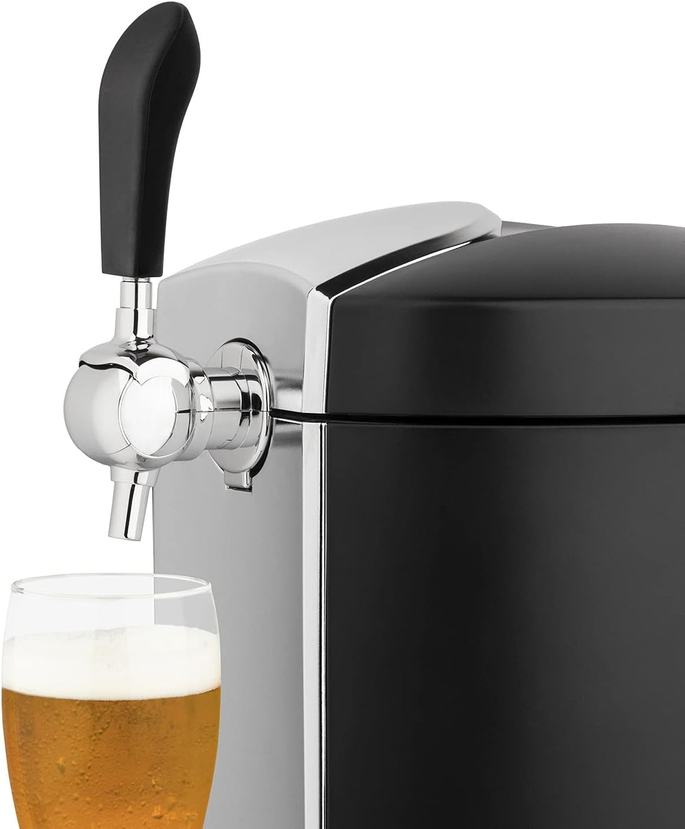 H.Koenig Tireuse à Bière compatible tous Fûts Universels Pressurisés de 5L Inox BW1778, Machine, Pompe, Pression domestique, Professionnelle, Universelle, Refroidissement intégré 4°C