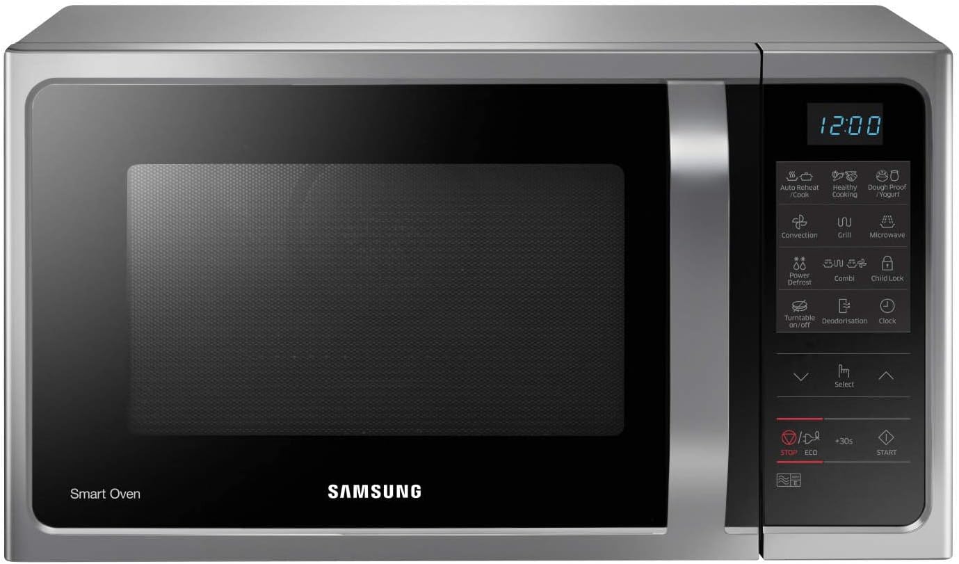 Samsung Four à micro-ondes combiné MC28H5013AS, 1400 W, 28 litres, argent