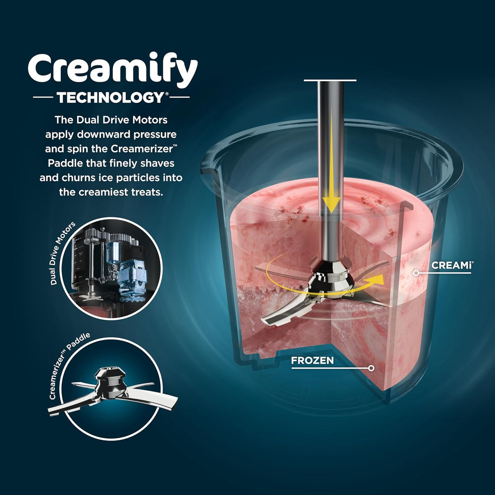 Ninja CREAMi Deluxe Ice Cream & Frozen Treat Maker for Ice Cream, Sorbet, Milkshakes, Frozen Yogurt, & More, 11-in-1, XL Capacity, Silver, Includes (2) Family-Sized 24 oz. Tubs, NC501