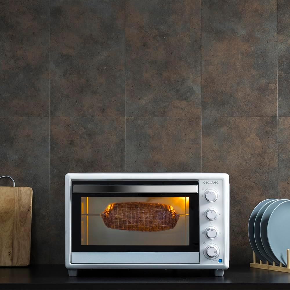 Cecotec Bake&Toast 4600 Black Gyro Countertop Oven, 46 L, 2000 W, 12 Combinable Heating Functions, Includes Rotating Spindle, Crumb Catcher Tray.