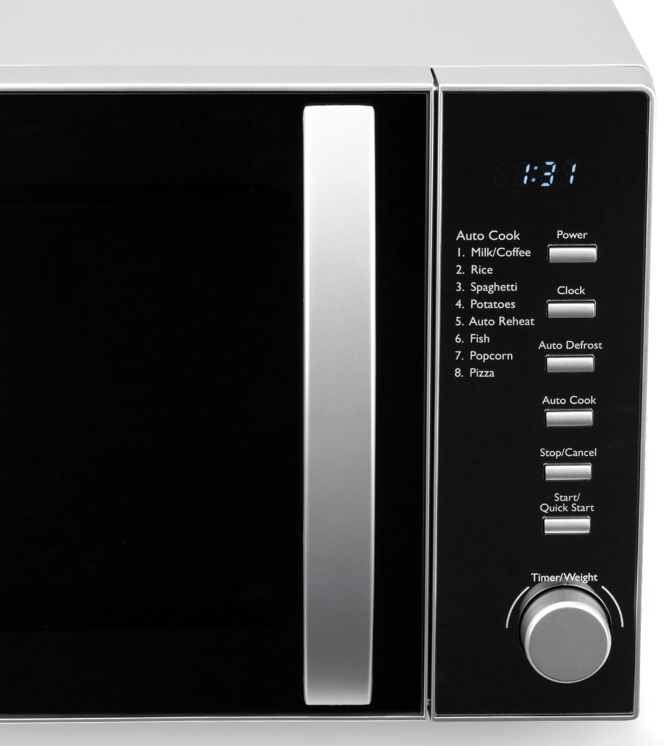 H.Koenig Microwave Oven Grill 2 in 1 VIO9, 25L, 27cm Turntable, 10 Cooking Modes up to 1000W, Defrosting, Combined Cooking, LCD Display [Energy Class A+]