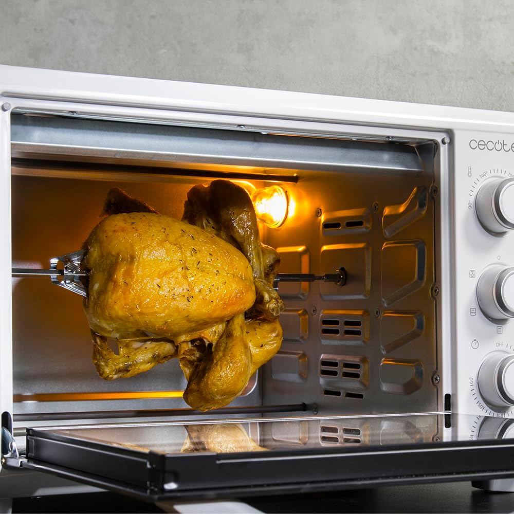 Cecotec Bake&Toast 4600 Black Gyro Countertop Oven, 46 L, 2000 W, 12 Combinable Heating Functions, Includes Rotating Spindle, Crumb Catcher Tray.