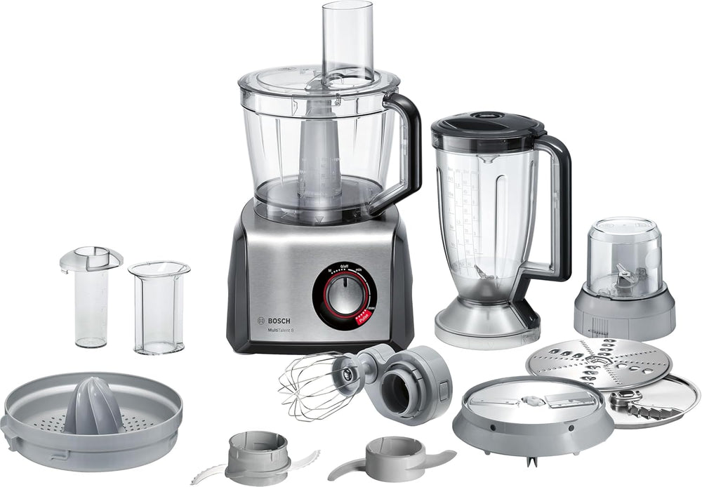 Bosch MultiTalent 8 MC812M844 – Robot de cuisine polyvalent avec plus de 50 fonctions – 1250 W – Grande capacité de 3,9 L – Couleur : Noir
