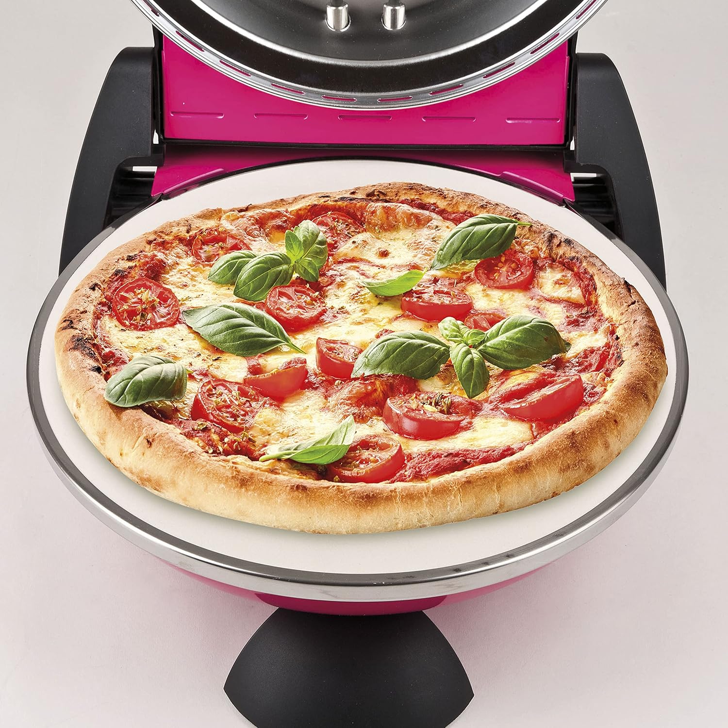 G3 Ferrari G10006 Pizza Express Delizia, 1200 W Pizza Oven, Adjustable Thermostat up to 400°C, Cooks Tasty Pizza in 5 Minutes, Double Resistance, Recipe Book and Spatulas Included - Black