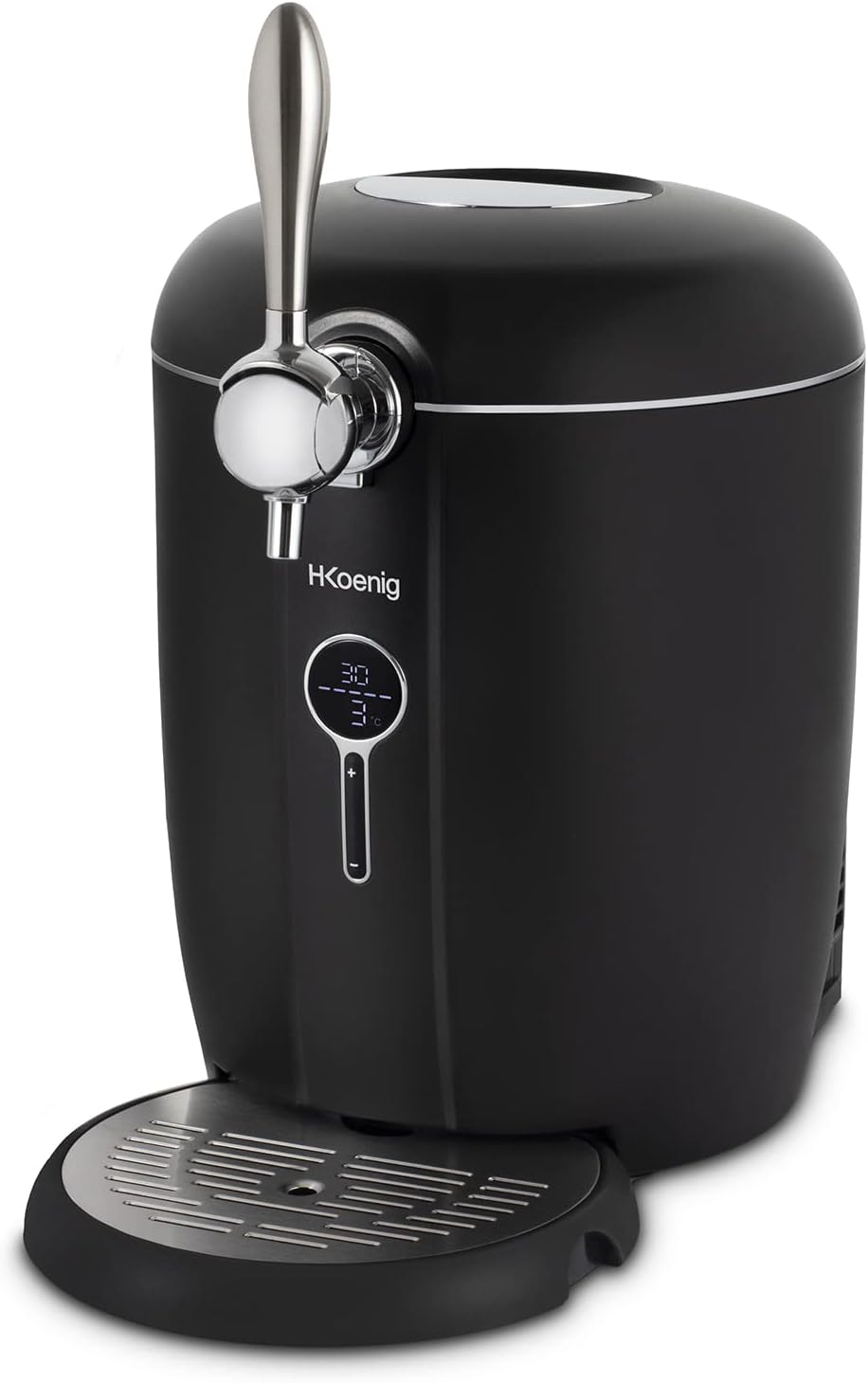 H.Koenig Tireuse à Bière compatible tous Fûts Universels Pressurisés de 5L Inox BW1778, Machine, Pompe, Pression domestique, Professionnelle, Universelle, Refroidissement intégré 4°C