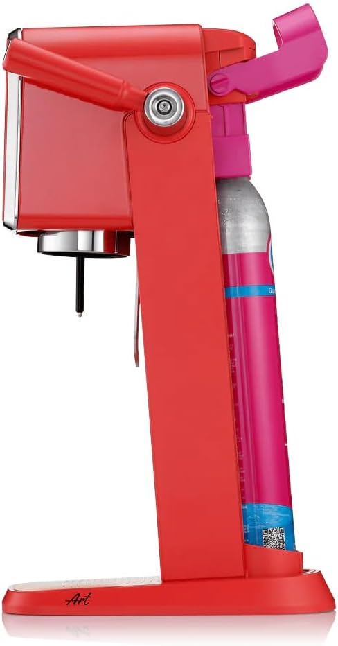 SodaStream ART Sparkling Water and Soda Machine | Pack of 1 Bottle 1 L + 1 Bottle 0.5 L Dishwasher Safe + 1 60L Gas Refill Clip On | Black [Amazon Exclusive]