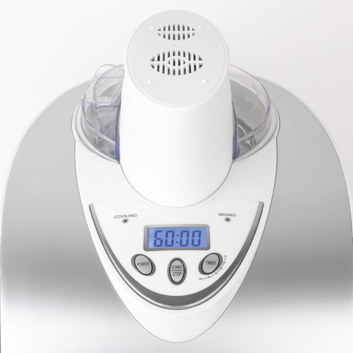 H.Koenig Sorbetière Turbine à Glace Professionnelle HF180, Machine à Glace Electrique 1L, 135 W, Réfrigérante & Maintien du Froid - Sorbet et Crème Glacée