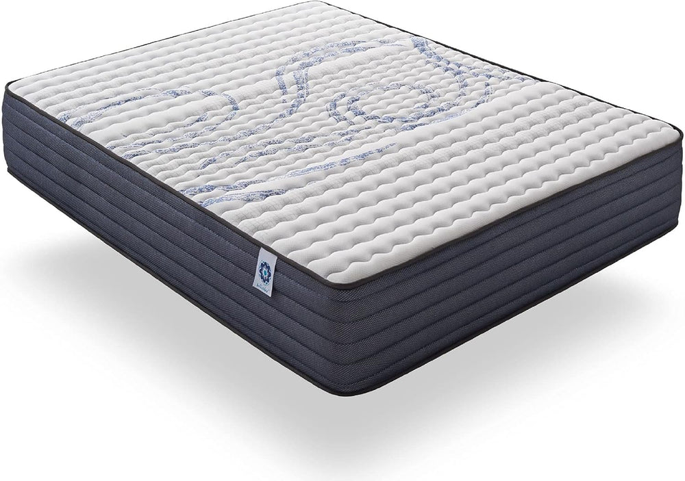 NATURALEX - Matelas PerfectSleep 180x200 - Épais 30 cm - Soutien Mousse à mémoire de Forme - Accueil Blue Latex - Confort Ferme - Respirant - 7 Zones - Réversible - Haute Densité - Fabriqué en Europe