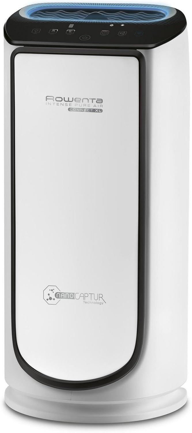 Rowenta, Air Purifier, Silent, Connected, 4 Filtration Levels, Treatment of Allergens and Fine Particles, Intense Pure Air Connect XL, White PU6080F0