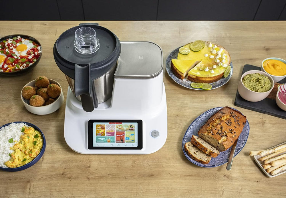 Moulinex Clickchef Compact Multi-Function Cooker, 3.6 L, 1400 W, 5 Programs, 32 Functions, Built-in Kitchen Scale, Steamer, Mixer HF456810 [Control Screen]