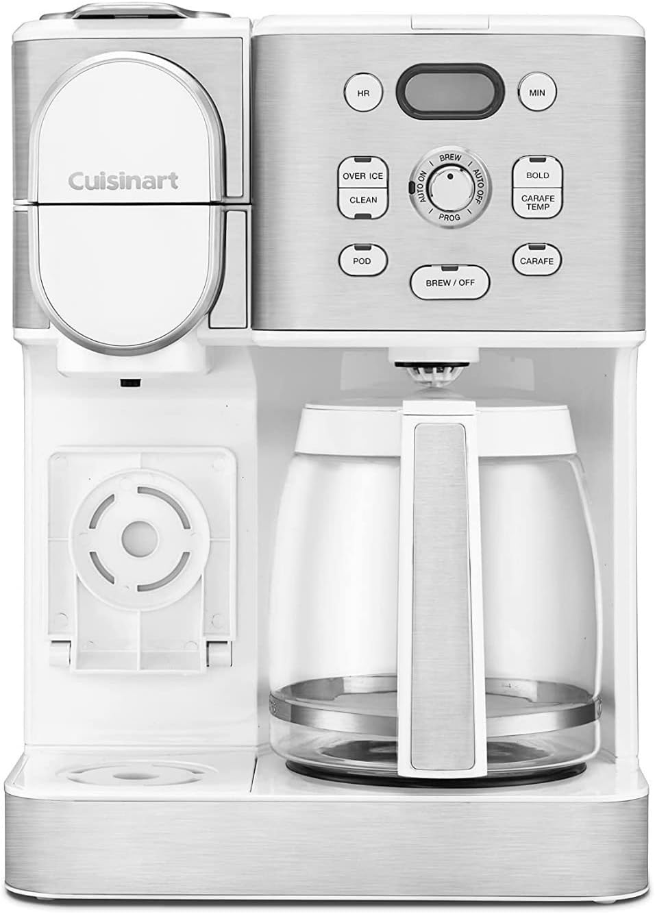 Cuisinart Cafetière, carafe en verre de 12 tasses, cafetière automatique chaude et glacée, machine à café à serveur unique, acier inoxydable noir, SS-16BKS