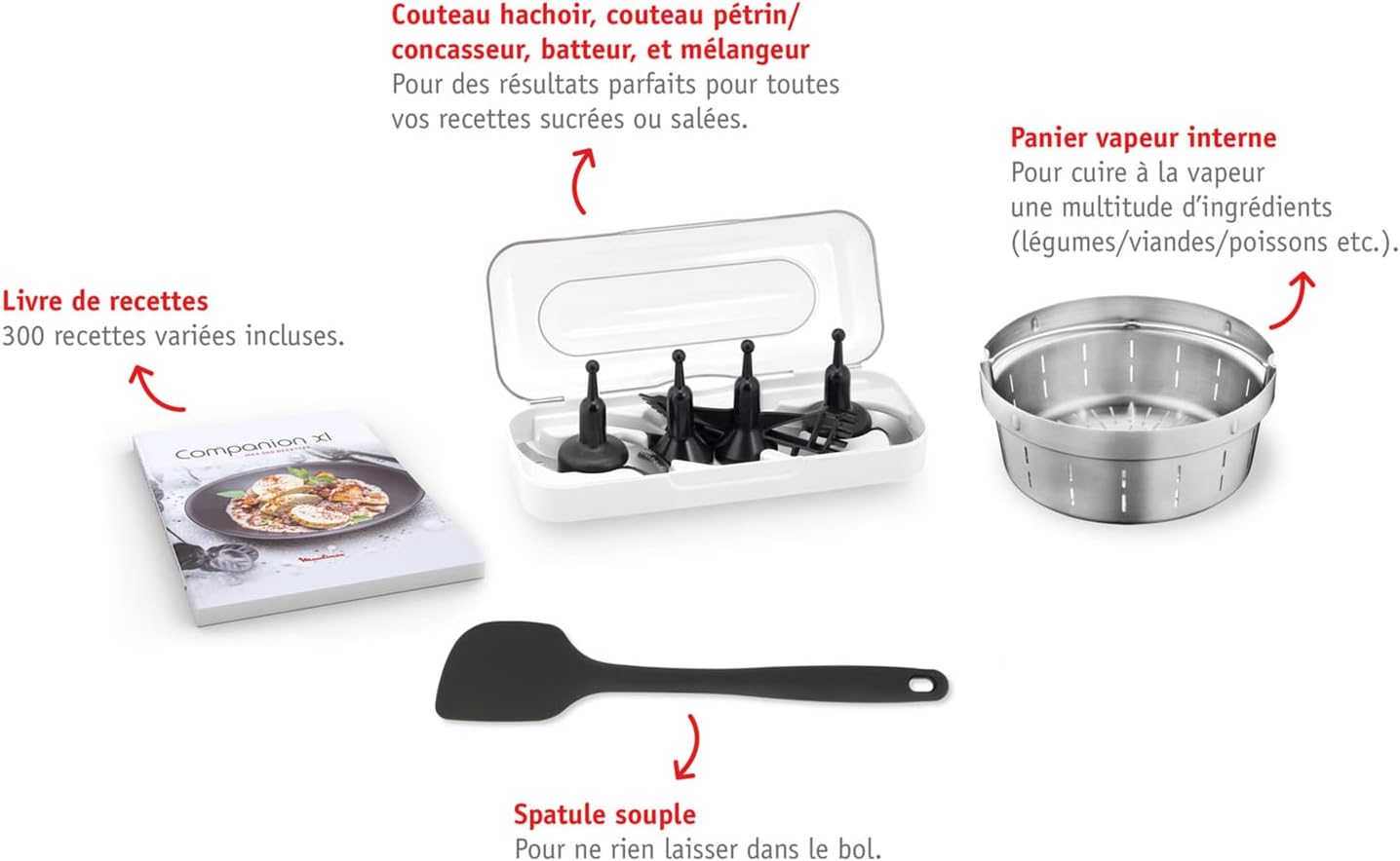 MOULINEX COMPANION XL Multifunctional Robot Cooker Bowl 4.5L 12 Programs Auto Soups Gazpacho Kitchen Robot Mixer Chopper Kneader 1550W HF80CB10