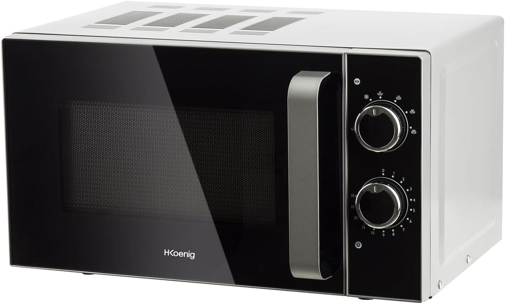 H.Koenig Micro-Ondes Four Grill 2 en 1 VIO9, 25L, Plateau tournant 27cm, 10 modes de cuisson jusqu’à 1000W, Décongélation, Cuisson combinée, écran LCD [Classe énergétique A+]