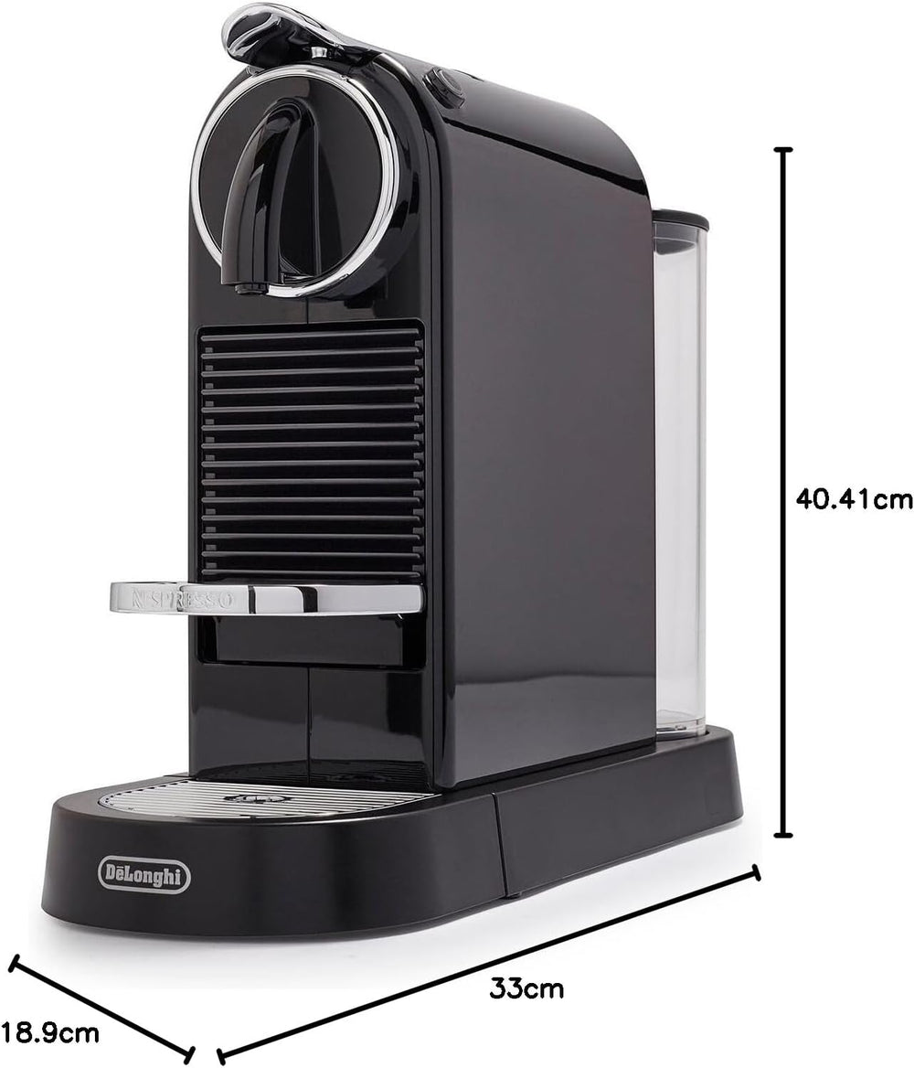 Nespresso CitiZ Coffee and Espresso Machine by De'Longhi with Milk Frother, Black, 9.3 x 14.6 x 10.9 inches