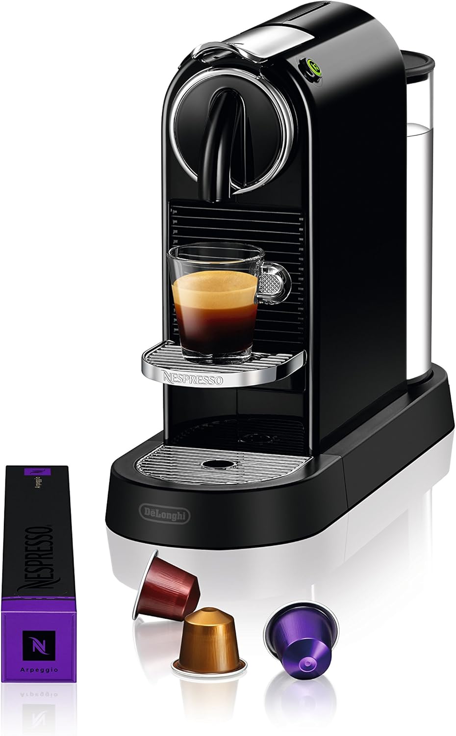 Nespresso CitiZ Coffee and Espresso Machine by De'Longhi with Milk Frother, Black, 9.3 x 14.6 x 10.9 inches