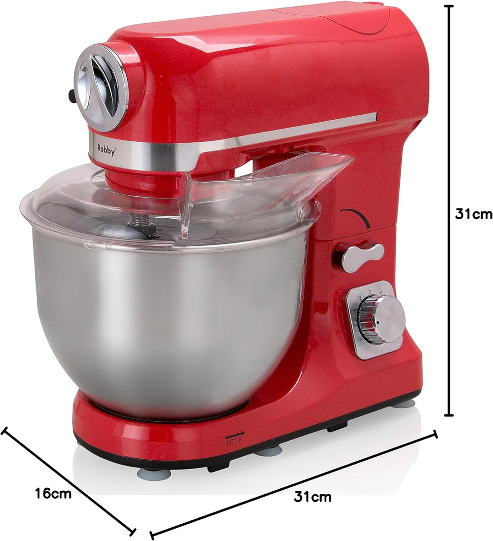 Robot Multifonctions 5l 1000w Noir Avec Hachoir Et Blender 1,5l En Verre - ROBIMIX NOIR