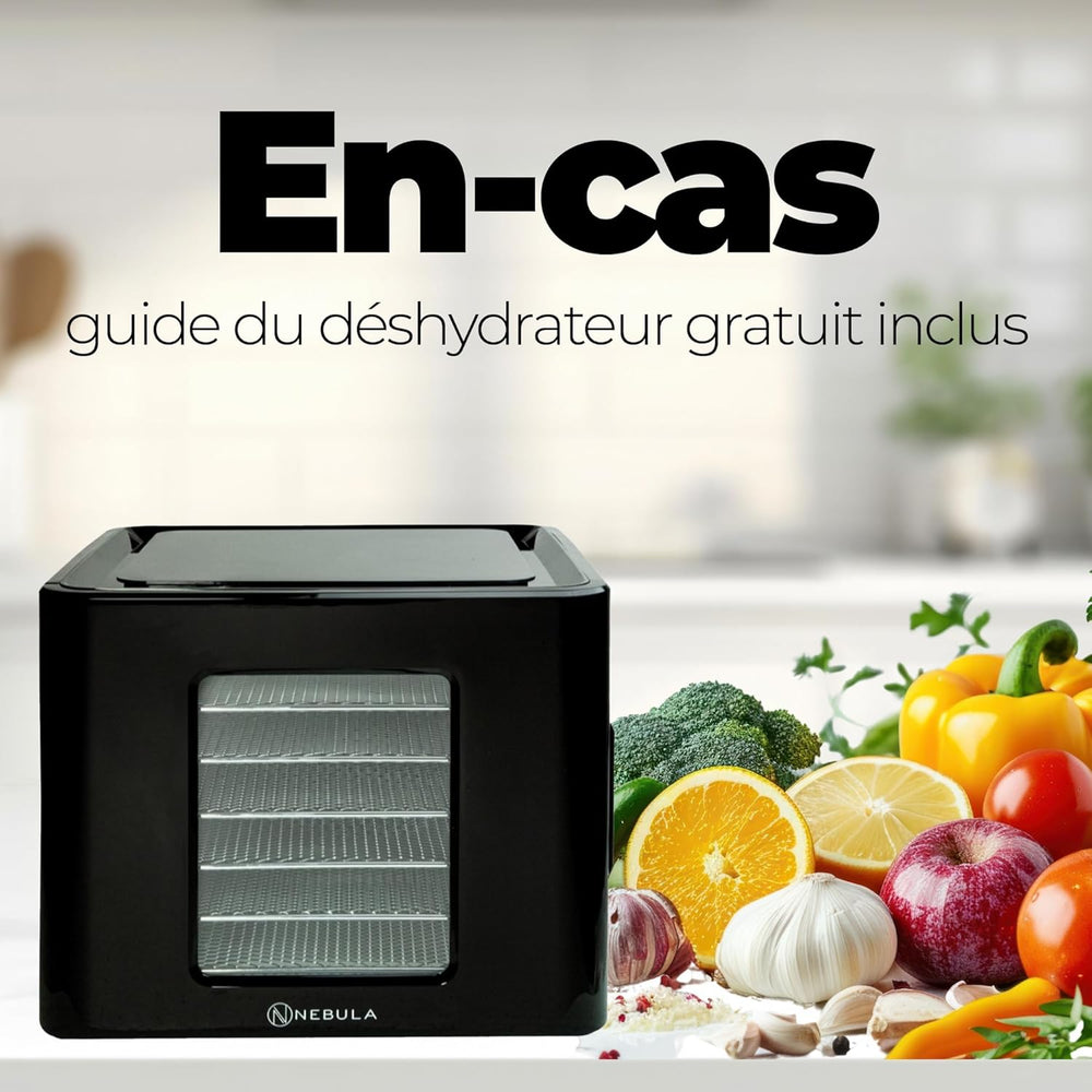 Nebula Déshydrateur Alimentaire | 6 Plateaux Acier Inoxydable | Contrôle Tactile LED | Température Réglable 35-70°C | Deshydrateur Fruits Et Légumes | Deshydratateur Alimentaire | 400W