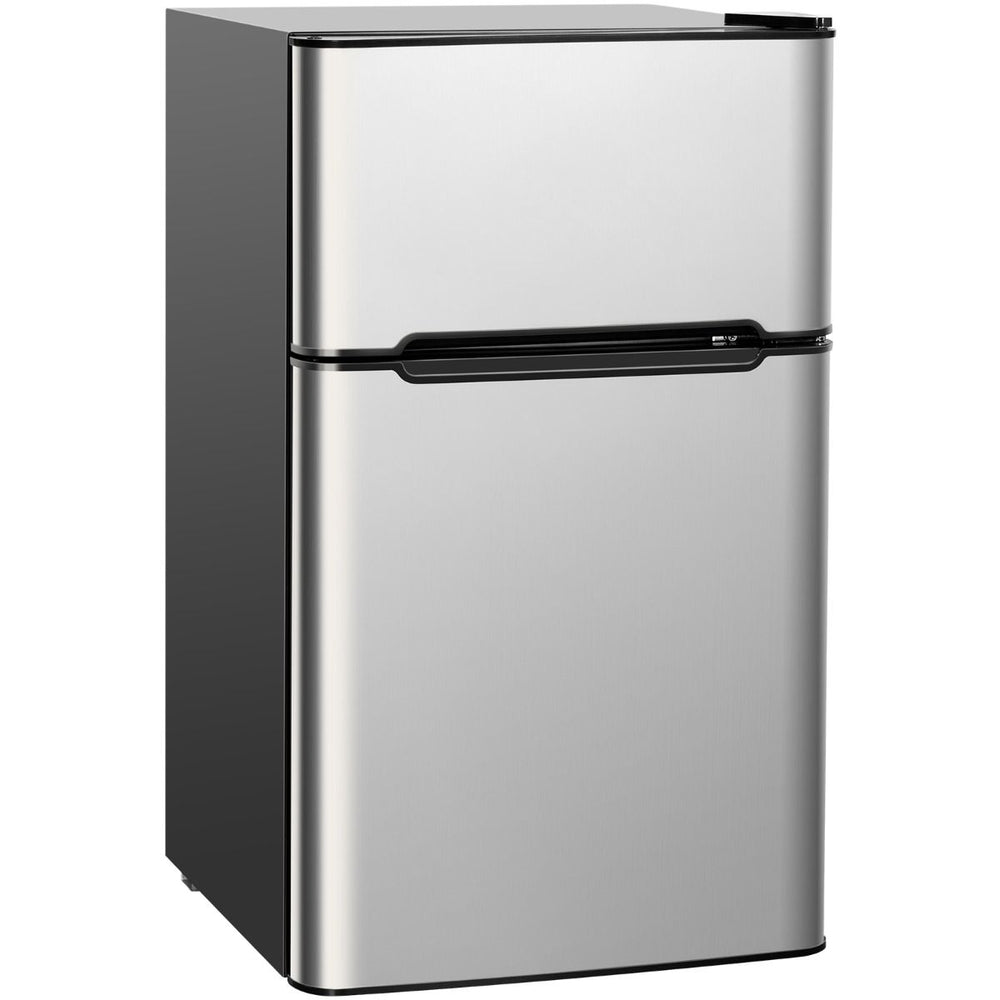 Réfrigérateur Compact Mini-réfrigérateur 90 L Congélateur Séparé avec Design à 2 Portes Fonctionnement Silencieux Blanc/Gris/Noir