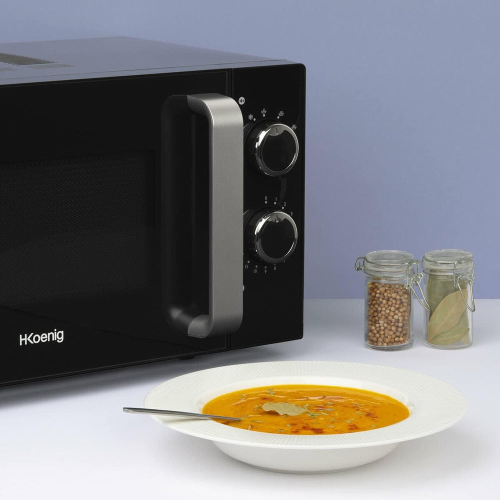 H.Koenig Micro-Ondes Four Grill 2 en 1 VIO9, 25L, Plateau tournant 27cm, 10 modes de cuisson jusqu’à 1000W, Décongélation, Cuisson combinée, écran LCD [Classe énergétique A+]