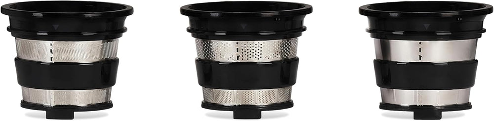 Extracteur de Jus de Fruits et Légumes vertical GSX24 H.Koenig Centrifugeuse Vitamin + sans BPA - 82 mm Large Bouche - 3 tamis pour jus fin ou épais et sorbet - Pression douce - 50 tours 400 W