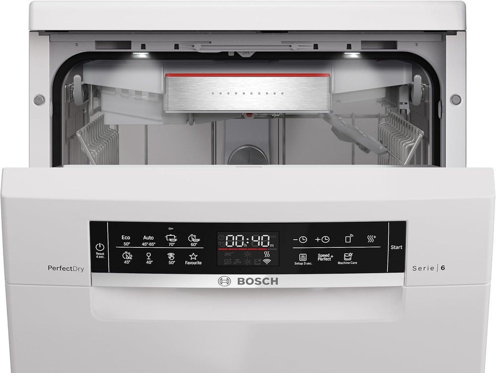 Bosch SPS6YMW14E, Série 6, Lave-vaisselle 45cm, Pose-libre, Blanc