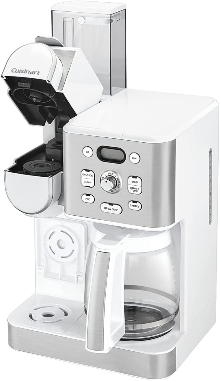 Cuisinart Cafetière, carafe en verre de 12 tasses, cafetière automatique chaude et glacée, machine à café à serveur unique, acier inoxydable noir, SS-16BKS