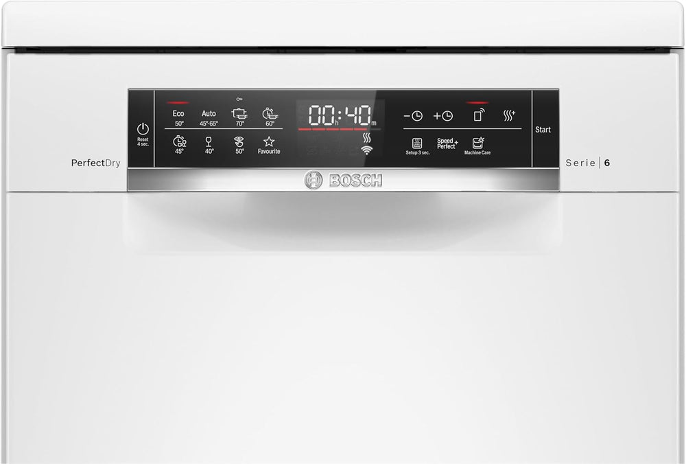 Bosch SPS6YMW14E, Série 6, Lave-vaisselle 45cm, Pose-libre, Blanc