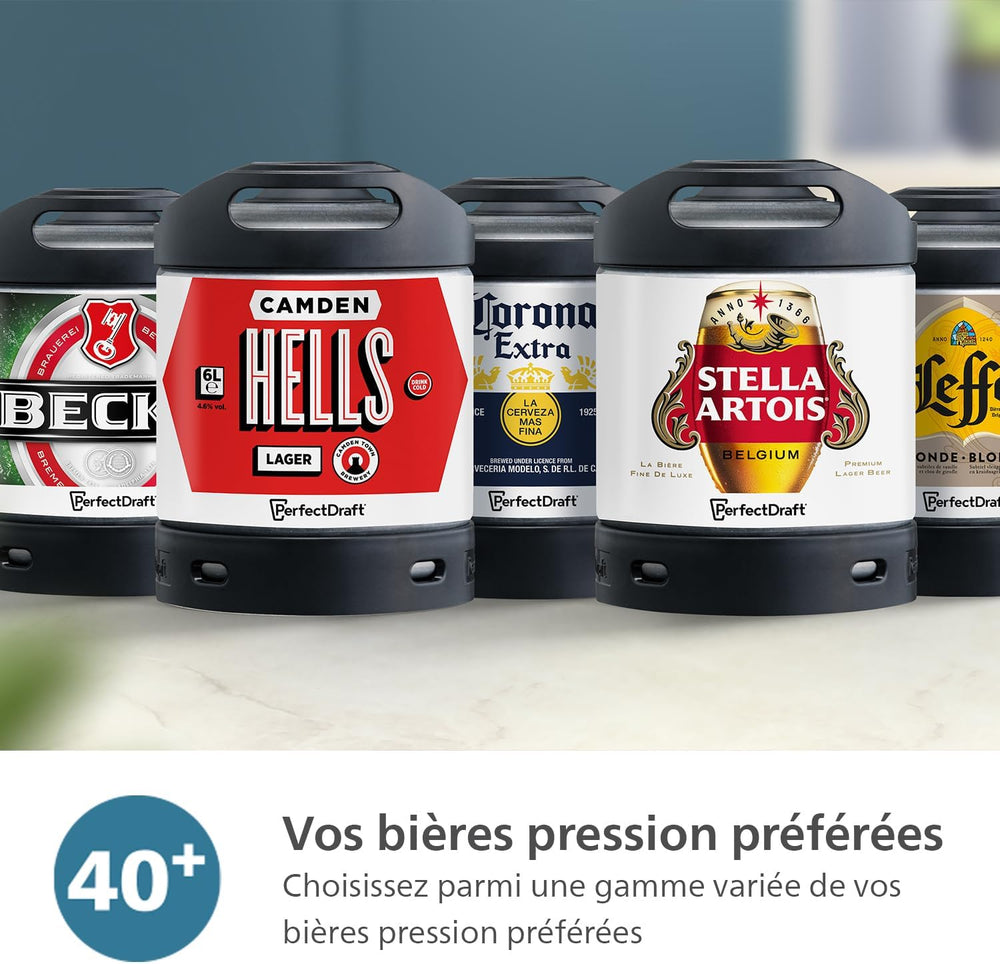 Philips PerfectDraft Home Beer Pump, 6L, Cool Beer at 3 Degrees for 30 Days with LED Indicators (HD3760/90)