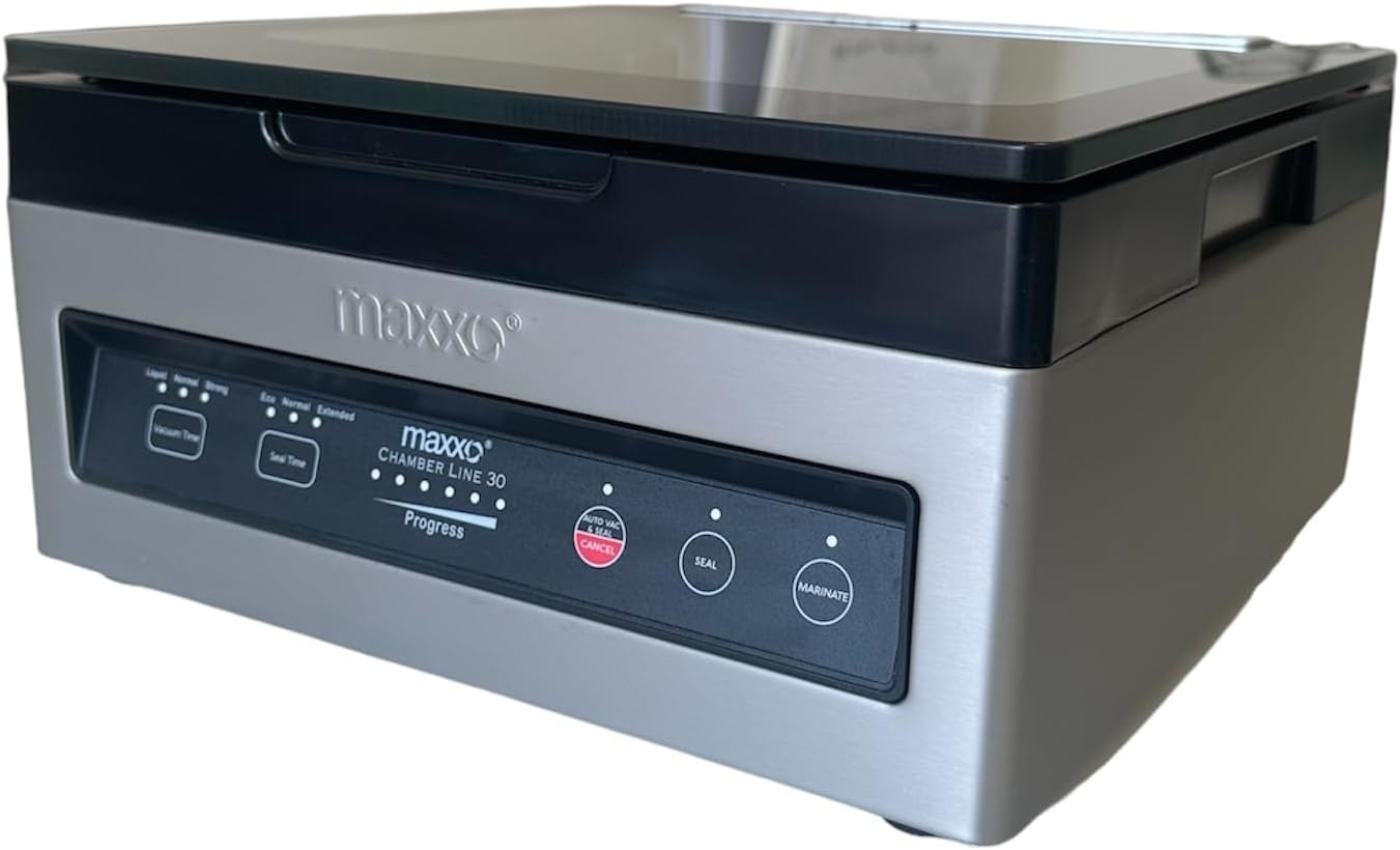 Maxxo VM ChamberLine 40 Professional Food Vacuum Sealer - Vacuum Chamber 72 L/min, Stainless Steel, Double Welding, Vacuum Sealer + 30 Bags Included